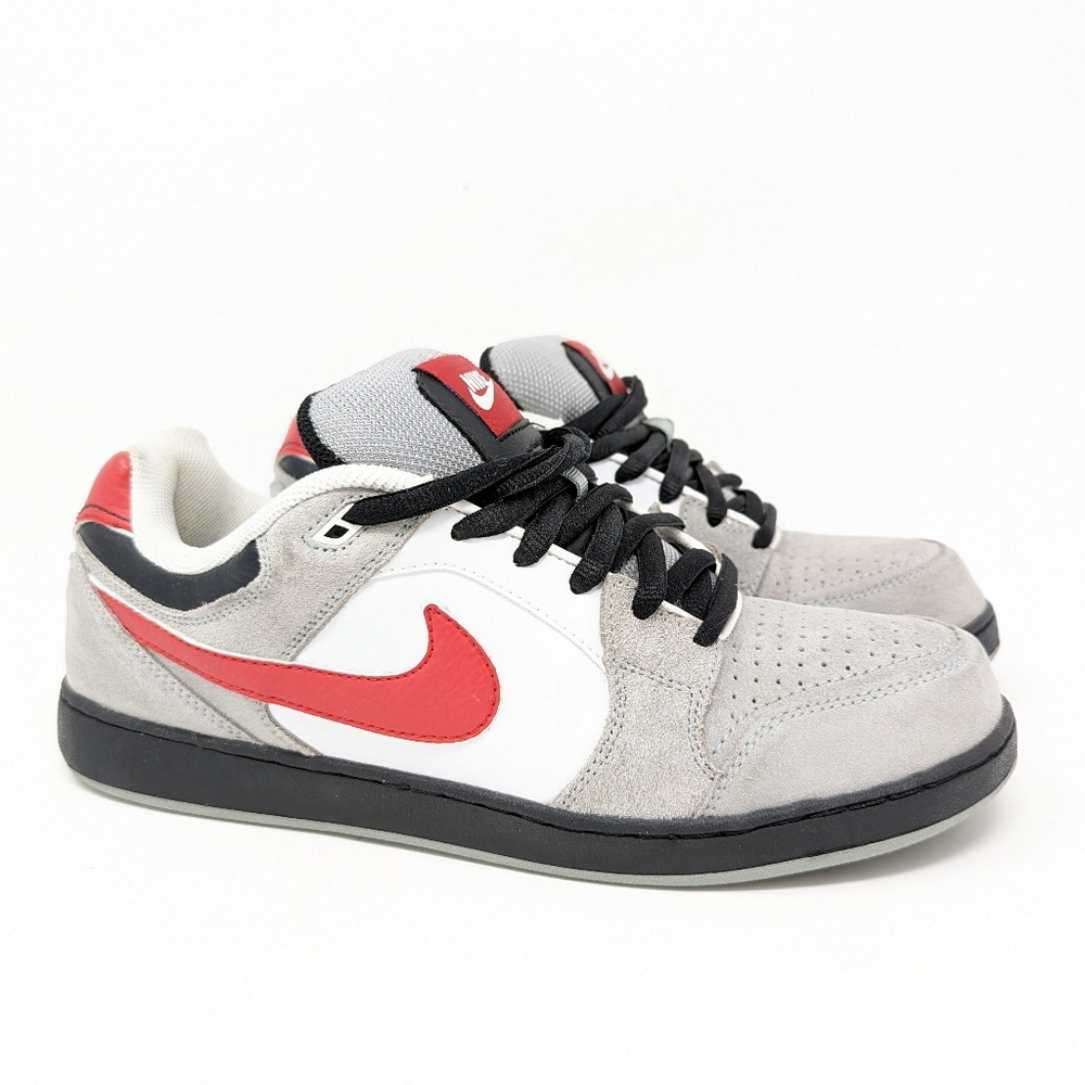 Nike SB Hustle Grey Red Sneakers Size 9.5